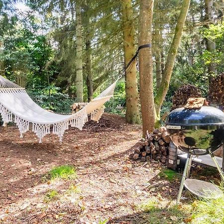 Luxe-Avontuur In Een Romantische Cabin In Het Bos Stekene Exteriér fotografie