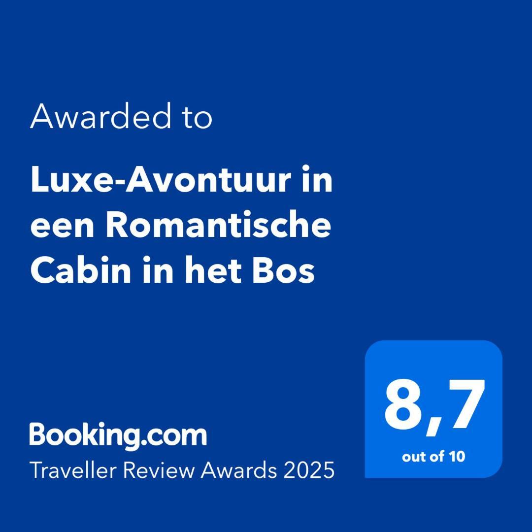Luxe-Avontuur In Een Romantische Cabin In Het Bos Stekene Exteriér fotografie